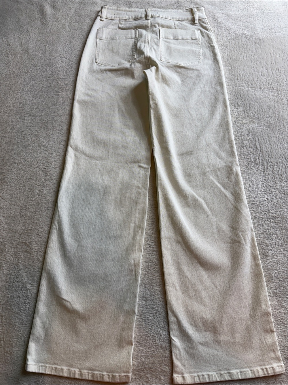 Sanctuary Marine Full Length Wide Leg Jeans Ivory White Standard Rise Size 27 - Picture 12 of 13